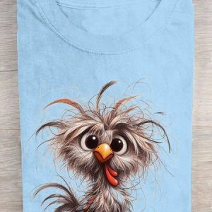 Funny Chicken Cotton Casual T-Shirt, T-shirts, Lilicloth.com