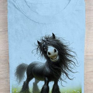 Women's Animal Short Sleeve Tee T-shirt Crew Neck Casual Summer Top, JustFashionNow T-Shirts, color:Light Blue|size:3XL,