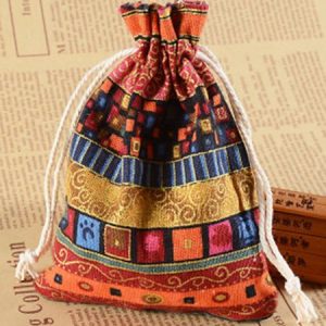 Handmade Vintage Boho Printed Jewelry Packaging Storage Drawstring Small Bag, Home&Garden, color:Red, catalog Noracora shop