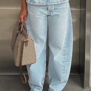 Daily High Waist Casual Denim Jeans, Jeans, color:Light Blue|size:XXL, Stylewe