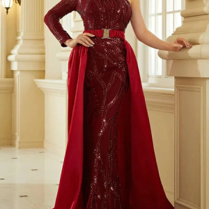 Women Plain Crew Neck Long Sleeve Comfy Sexy Maxi Dress, Dresses, color:Red|size:XXL, catalog Noracora shop