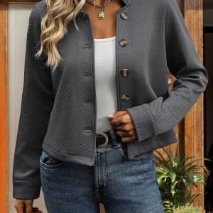 Women's Plain Regular Loose Kimono, Jackets, color:Deep Gray|size:XL, catalog Noracora shop