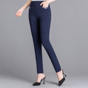 Casual Plain Long Pant, Pants, color:Purplish blue|size:4XL, catalog Noracora shop