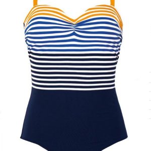 Printed One-piece Holiday Swimsuit Top, Swimwear, color:Yellow|size:XXL, catalog Noracora shop