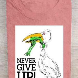 Casual Animal Crew Neck Short Sleeve T-shirt, T-shirts, color:Pink|size:3XL, catalog Noracora shop