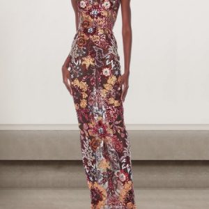 Women Floral Strapless Sleeveless Comfy Sexy Maxi Dress, Dinner dress, color:Red|size:L, catalog Noracora shop