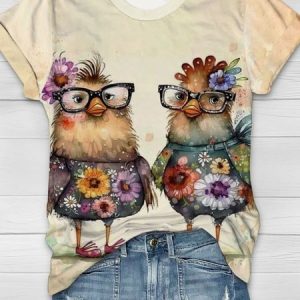 Casual Turkey Crew Neck Short Sleeve T-shirt, T-shirts, color:Apricot|size:XXL, catalog Noracora shop