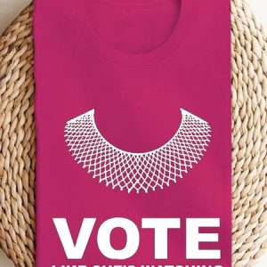 Casual Text Letters Crew Neck Short Sleeve T-shirt, T-shirts, color:Rose Red|size:XXL, catalog Noracora shop