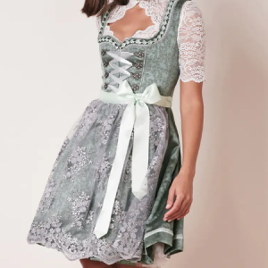 Women Floral Square Neck Half Sleeve Comfy Vintage Midi Dress, Dresses, color:Green|size:XXL, catalog Noracora shop