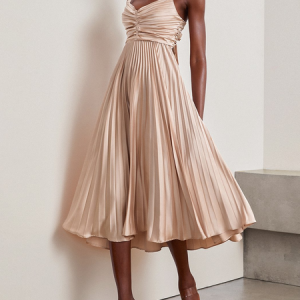 Women Plain Spaghetti Gallus Comfy Vacation Ruched Maxi Dress, Dresses, color:Light Pink|size:L, catalog Noracora shop