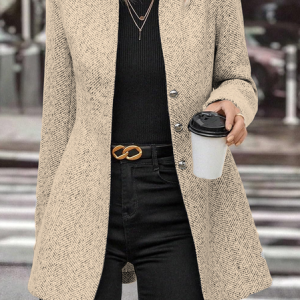 Women's Plain Regular Regular Fit Jacket, Jackets, color:Khaki|size:XXL, catalog Noracora shop