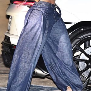 Regular Fit Plain Casual Denim Jeans, Jeans, color:Denim Blue|size:XXL, Stylewe