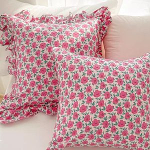 Floral Backrest Cushion, Home&Garden, color:Pink|size:One-size, catalog Noracora shop