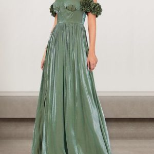 Women Plain Boat Neck Sleeveless Comfy Sexy Maxi Dress, Dresses, color:Green|size:L, catalog Noracora shop