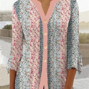 Women's Floral Regular Loose Kimono, Cardigans, color:Pink|size:3XL, catalog Noracora shop