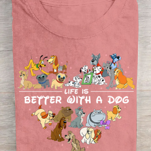 Comfort Colors Life Is Better With Dogs Cotton T-shirt, T-shirts, Lilicloth.com