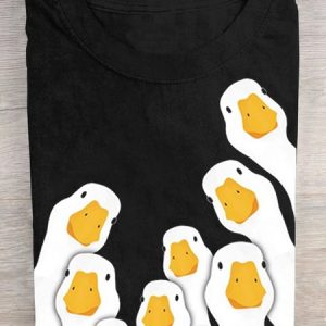 Casual Animal Crew Neck Short Sleeve T-shirt, T-shirts, color:Black|size:3XL, catalog Noracora shop