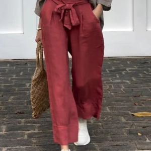 Casual Plain Long Pant, Pants, color:Wine Red|size:5XL, catalog Noracora shop