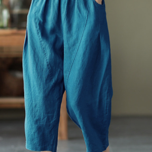 Casual Plain Ankle Pants Pant, Pants, color:Blue|size:XXL, catalog Noracora shop