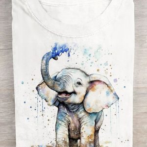Elephant Casual T-Shirt, T-shirts, Lilicloth.com