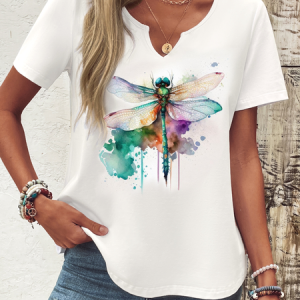 Casual Dragonfly T-Shirt, T-shirts, Lilicloth.com