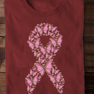 Casual Butterfly Crew Neck Long Sleeve T-shirt, T-shirts, color:Wine Red|size:XXL, catalog Noracora shop