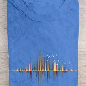 Random Print Cotton Casual T-Shirt, T-shirts, Lilicloth.com