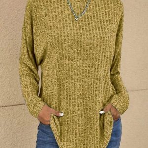 Women's Long Sleeve Tee T-shirt Spring/Fall Plain Jersey Crew Neck Daily Going Out Casual Top, JustFashionNow T-Shirts, color:Green|size:5XL,