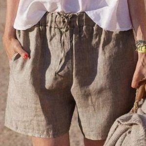 Women Daily Plain Comfort Shift Cotton Shorts, Shorts, color:Black|size:XXL, catalog Noracora shop