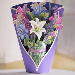 3D Pop Up Birthday Cards Paper Flowers Bouquet Greeting Cards, Home&Garden, color:Color1|size:One-size, catalog Noracora shop