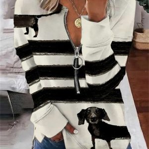 Casual Crew Neck Striped Sweatshirt, Hoodies & Sweatshirts, color:Apricot|size:5XL, catalog Noracora shop