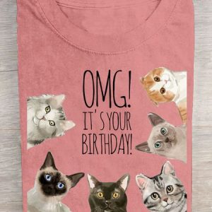 Casual Text Letters Crew Neck Short Sleeve T-shirt, T-shirts, color:Pink|size:3XL, catalog Noracora shop