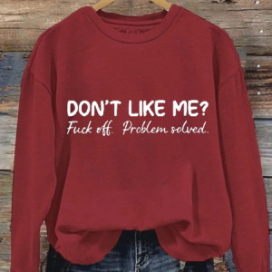 Casual Crew Neck Letter Pattern Sweatshirt, Sweaters, color:Wine Red|size:XXL, catalog Noracora shop