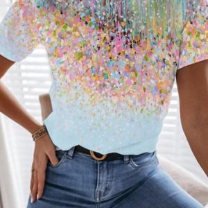 Casual Floral T-Shirt, T-shirts, Lilicloth.com