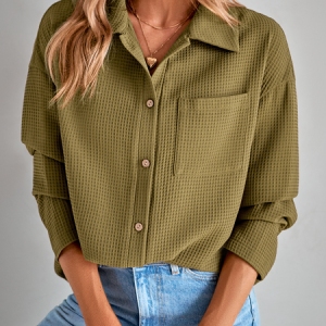 Women's Plain Zipper Regular Loose Jacket, Jackets, color:Army Green|size:XL, catalog Noracora shop