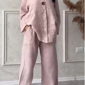 Women Plain Hoodie Long Sleeve Comfy Casual Top With Pants Two-Piece Set, Sets, color:Deep Pink|size:5XL, catalog Noracora shop