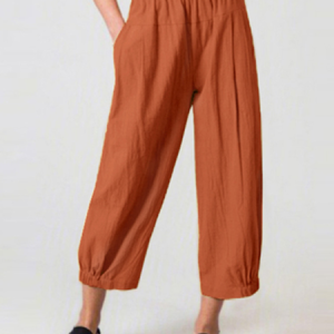 Casual Plain Long Pant, Pants, color:Brick Red|size:4XL, catalog Noracora shop