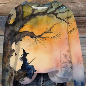 Casual Crew Neck Halloween Sweatshirt, Hoodies & Sweatshirts, color:Multicolor|size:4XL, catalog Noracora shop