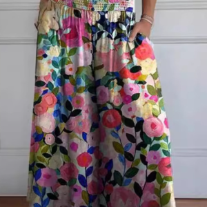 Casual Floral Long Pant, Pants, color:Royal Blue|size:3XL, catalog Noracora shop