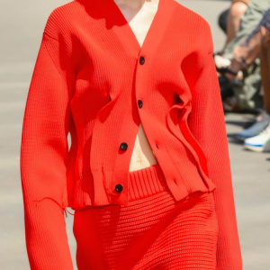 Cross Neck Regular Sleeve Urban Plain Acrylic Cardigan, Cardigans, color:Red|size:XXL, Stylewe