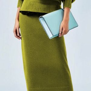 Elegant Plain Regular Fit Midi Skirt, Skirts, color:Green|size:XXL, Stylewe