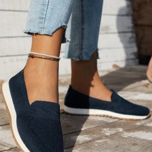Casual All Season Plain Casual Shoes, JustFashionNow Sneakers, color:Deep Blue|size:43,