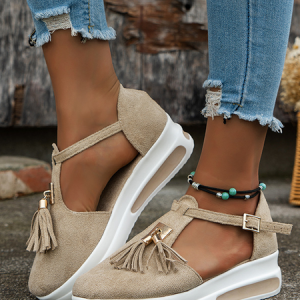 Casual Plain Lace-Up Low Heel Sports Sandals, Shoes, color:Off White|size:43, catalog Noracora shop