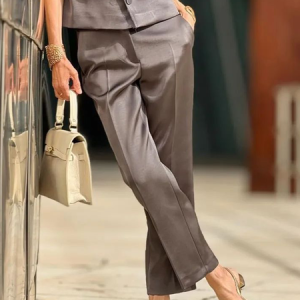 Plain Urban Straight Long Pants, Pants, color:Gray|size:XXL, Stylewe