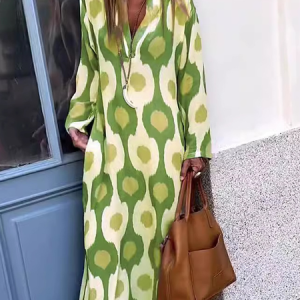 Women Striped Hoodie Long Sleeve Comfy Casual Maxi Dress, Dresses, color:Green|size:5XL, catalog Noracora shop