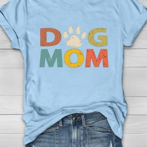 Casual Crew Neck Text Letters Cotton T-Shirt, T-shirts, Lilicloth.com