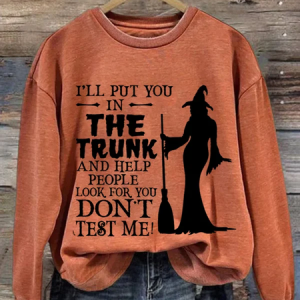 Vintage Crew Neck Halloween Sweatshirt Printing, Hoodies & Sweatshirts, color:Orange|size:XXL, catalog Noracora shop
