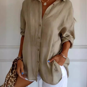 Plain Casual Shirt, Blouses, Lilicloth.com