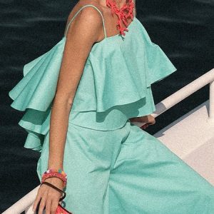 Vacation Spaghetti Loose Plain Cami, Tanks and Camis, color:Blue|size:XXL, Stylewe