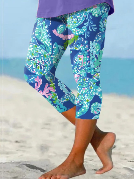 Plants Tight Casual Leggings Beach & Vacay, Leggings, Lilicloth.com